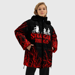 Женская зимняя куртка Oversize Stranger things Очень странные дела - фото 2