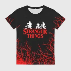 Женская футболка 3D Stranger things Очень странные дела