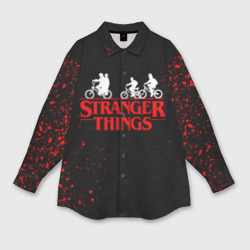 Мужская рубашка oversize 3D Stranger things