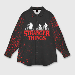 Женская рубашка oversize 3D Stranger things