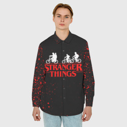 Мужская рубашка oversize 3D Stranger things - фото 2