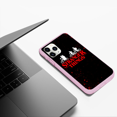 Чехол для iPhone 11 Pro Max матовый Stranger things, цвет розовый - фото 5