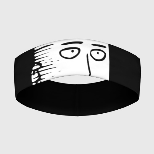 Повязка на голову 3D Сайтама на черном фоне