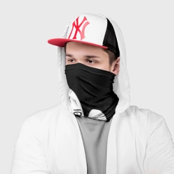 Бандана-труба 3D Ванпанчмен: Сайтама на фоне иероглифов - фото 2