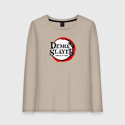 Женский лонгслив хлопок Kimetsu no Yaiba закрашенный круг