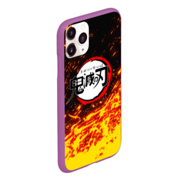 Чехол для iPhone 11 Pro Max матовый Kimetsu no Yaiba яркое пламя - фото 2