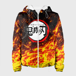 Женская куртка 3D Kimetsu no Yaiba яркое пламя