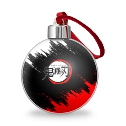 Ёлочный шар Иероглифы на абстрактном фоне