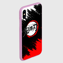 Чехол для iPhone XS Max матовый Иероглифы на абстрактном фоне - фото 2