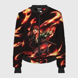 Женский бомбер 3D Клинок рассекающий демонов demon Slayer Kimetsu no Yaiba