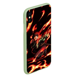 Чехол для iPhone XS Max матовый Клинок рассекающий демонов demon Slayer Kimetsu no Yaiba - фото 2