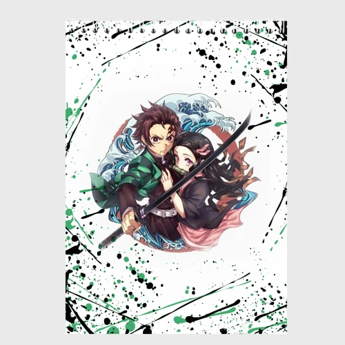 Скетчбук Брызги красок Demon Slayer