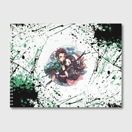 Альбом для рисования Брызги красок Demon Slayer