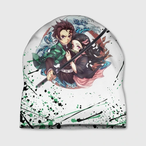 Шапка 3D Брызги красок Demon Slayer