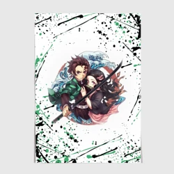 Постер Брызги красок Demon Slayer