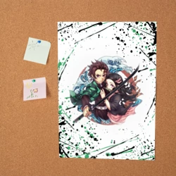 Постер Брызги красок Demon Slayer - фото 2