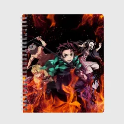 Тетрадь Kimetsu no Yaiba в огне