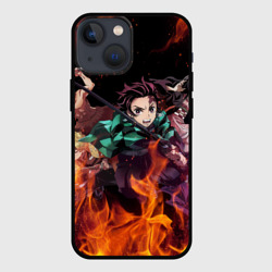 Чехол для iPhone 13 mini Kimetsu no Yaiba в огне