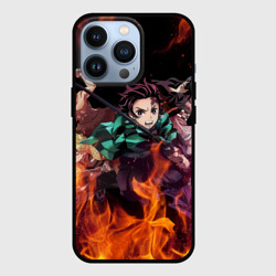 Чехол для iPhone 13 Pro Kimetsu no Yaiba в огне