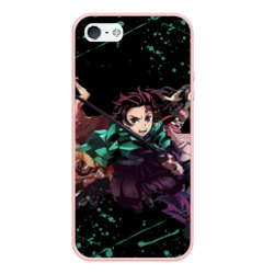 Чехол для iPhone 5/5S матовый Персонажи Demon Slayer