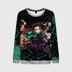 Мужской свитшот 3D Персонажи Demon Slayer