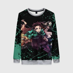 Женский свитшот 3D Персонажи Demon Slayer