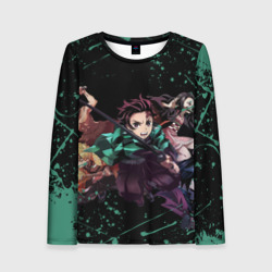 Женский лонгслив 3D Персонажи Demon Slayer