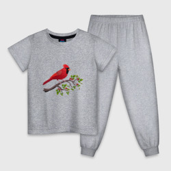 Детская пижама хлопок Красный кардинал