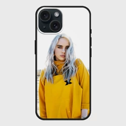 Чехол силиконовый для Apple iPhone 15 матовый Billie Eilish