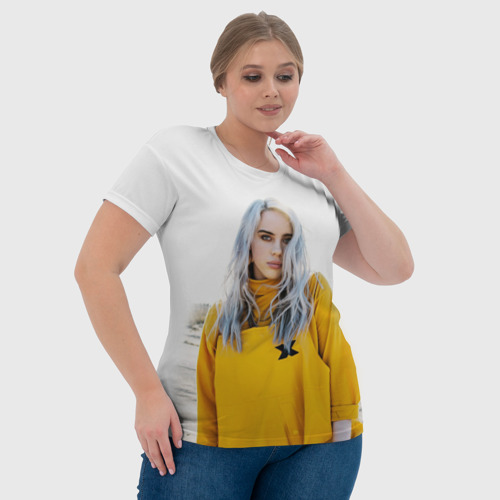 Женская футболка 3D Billie Eilish, цвет 3D печать - фото 6