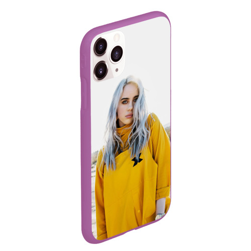 Чехол для iPhone 11 Pro Max матовый Billie Eilish, цвет фиолетовый - фото 3