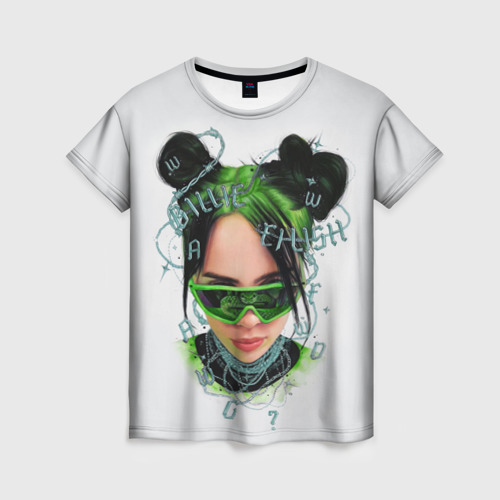 Женская футболка 3D Billie Eilish, цвет 3D печать
