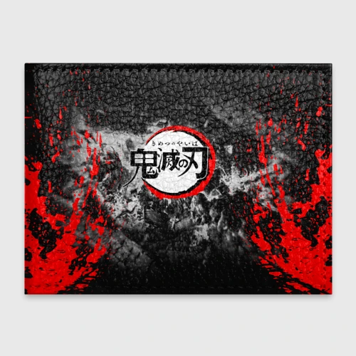 Обложка для студенческого билета Japanese hierogliphes Demon Slayer