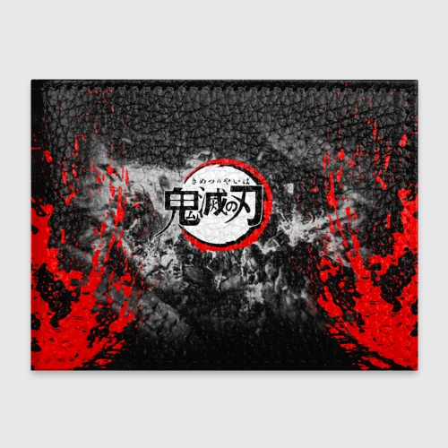 Обложка для студенческого билета Japanese hierogliphes Demon Slayer
