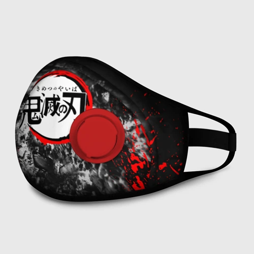 Маска из неопрена Japanese hierogliphes Demon Slayer