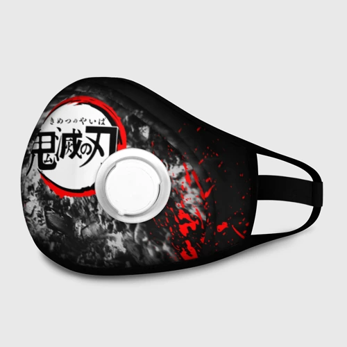 Маска из неопрена Japanese hierogliphes Demon Slayer
