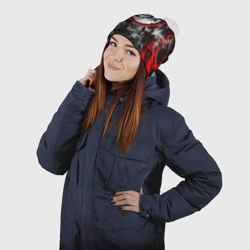 Шапка 3D c помпоном Japanese hierogliphes Demon Slayer - фото 2