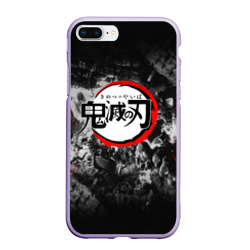 Чехол для iPhone 7Plus/8 Plus матовый Japanese hierogliphes Demon Slayer