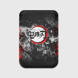 Картхолдер Magsafe магнитный Japanese hierogliphes Demon Slayer