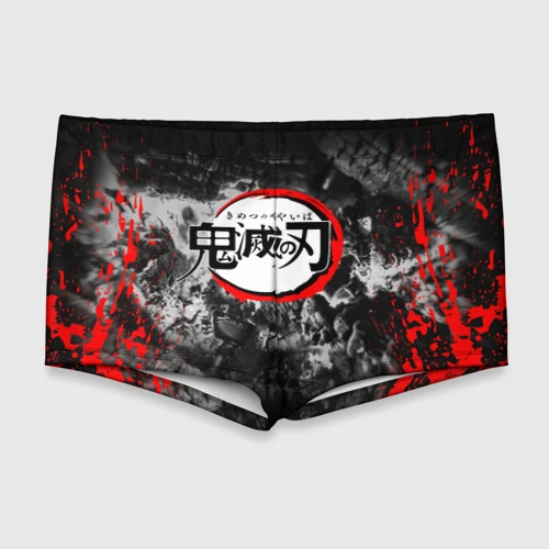 Мужские купальные плавки 3D Japanese hierogliphes Demon Slayer