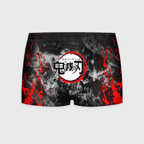Мужские трусы 3D Japanese hierogliphes Demon Slayer