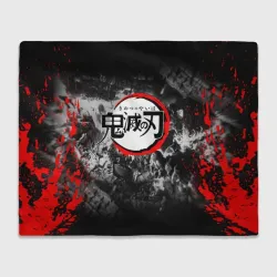 Плед 3D Japanese hierogliphes Demon Slayer