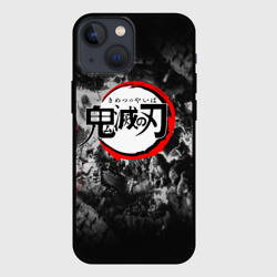 Чехол для iPhone 13 mini Japanese hierogliphes Demon Slayer