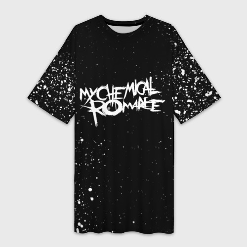 Платье-футболка с принтом My Chemical Romance, вид спереди №1