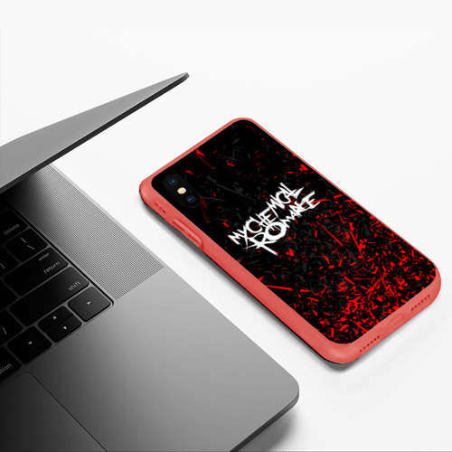 Чехол для iPhone XS Max матовый My Chemical Romance, цвет красный - фото 5