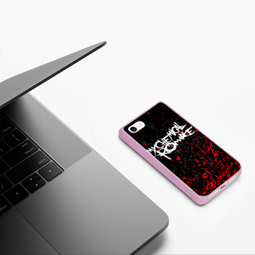 Чехол для iPhone 5/5S матовый My Chemical Romance, цвет розовый - фото 5