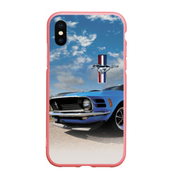 Чехол для iPhone XS Max матовый Mustang - retro