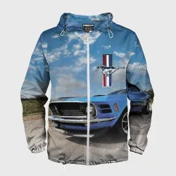 Мужская ветровка 3D Mustang - retro