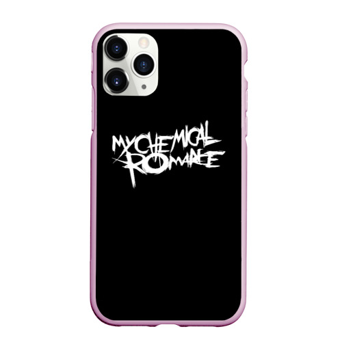 Чехол для iPhone 11 Pro Max матовый My Chemical Romance spider , цвет розовый