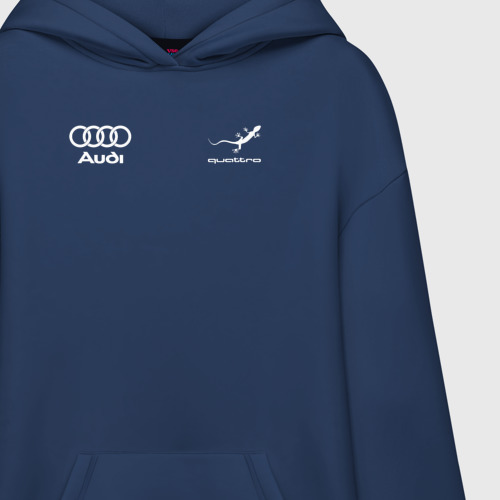 Худи SuperOversize хлопок Audi Quattro, цвет темно-синий - фото 3